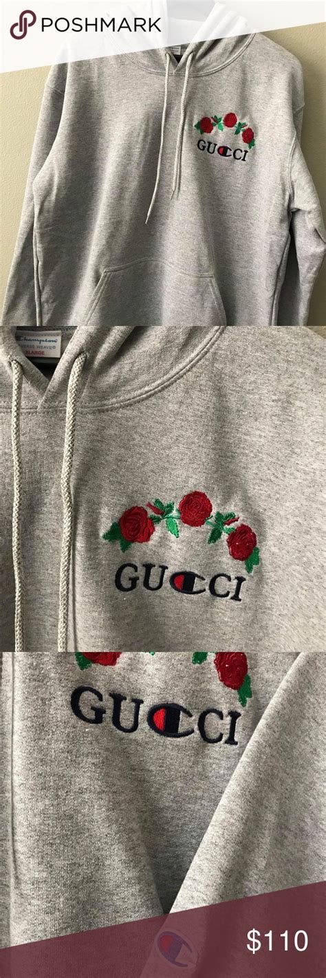 gucci x champion custom hoodie